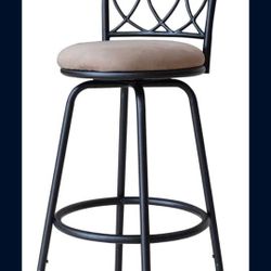 Roundhill Furniture Redico Adjustable Metal Barstool, Powder Coated Black