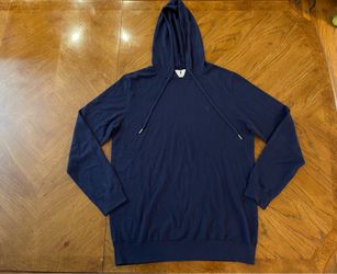 Father Sons XL Knitted Navy Blue Overhead Hoodie - Like New