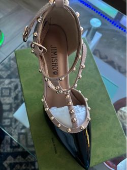 Jimi show black studded heels