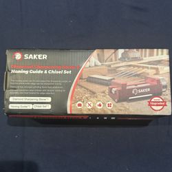 Saker Diamond Sharpening Stone, Honing Guide, and Chisel Set. 