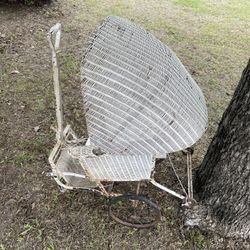Antique Lloyd Loom Wicker Baby Doll Stroller Carriage Buggy