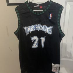 Kevin Garnett Timberwolves black jersey size XL