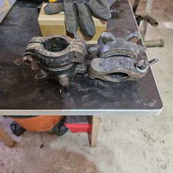 Vintage York spin lock Olympic 2" weight collars