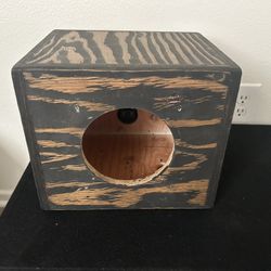 6.5” Subwoofer Box Sealed Enclosure Real Wood (black Stained) 