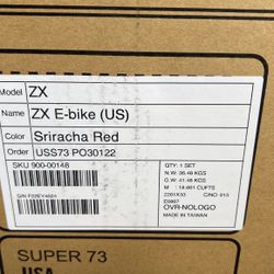 Super 73 ZX E Bike Sriracha Red