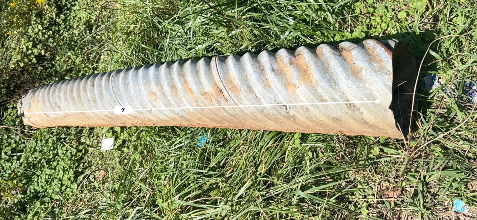 9 Ft Steel Spiral Heavy Duty Drain Pipe