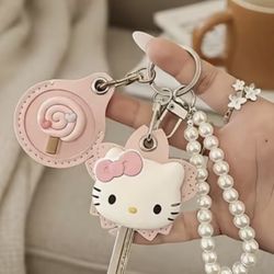 Valentines Hello Kitty Key Chain Plus Air Tag Holder