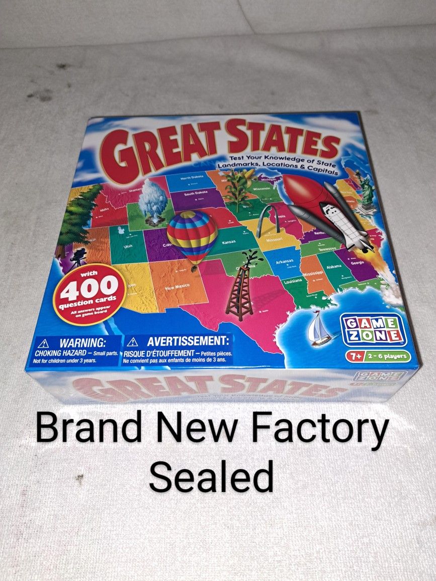 Brand New Factory Sealed Great States Board Game