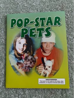 Pop-Star Pets 2001 Justine Baker Kidsbooks Rare Accordion Folding Kids Book