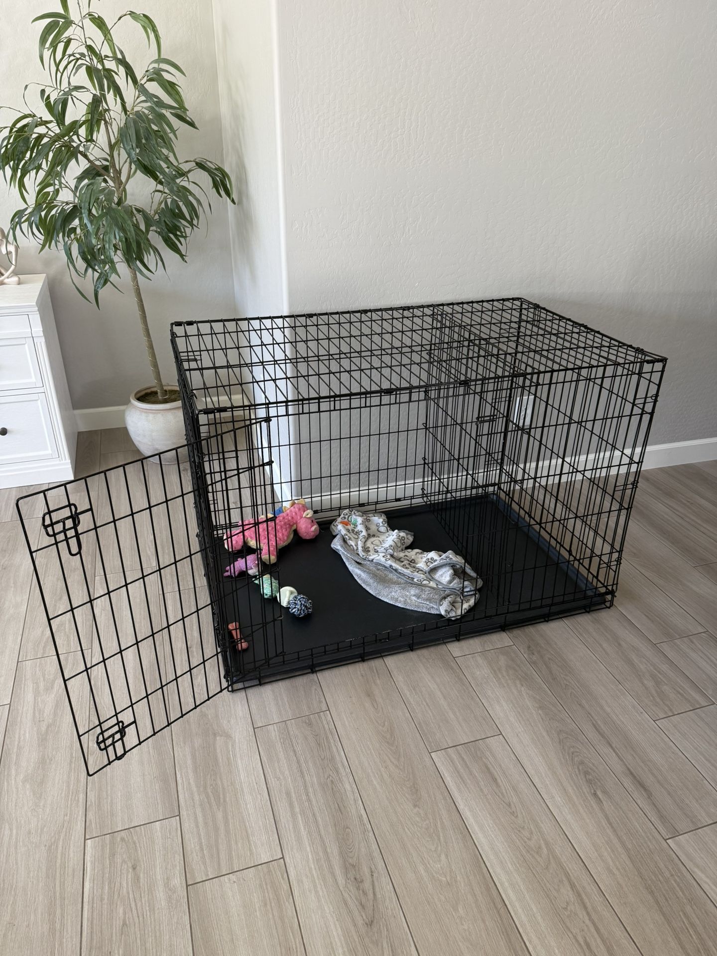Dog Crate Double Door Folding With Divider