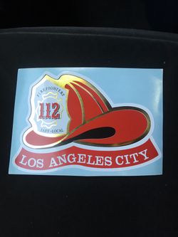 Los Angeles Dodgers Fire Helmet Decal 
