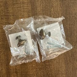 Set Of 2 Burnished Brass Knobs