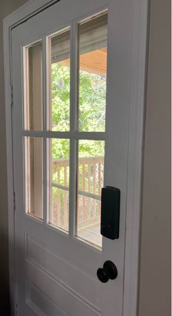 White Wooden Door with Glass Panels 80 X 32