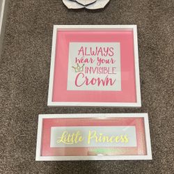 Girls Frames And Flower Decor