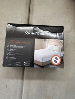 Beautyrest Heated Mattress Pad — QUEEN, Cotton Rich, Dual Controls, New in Box