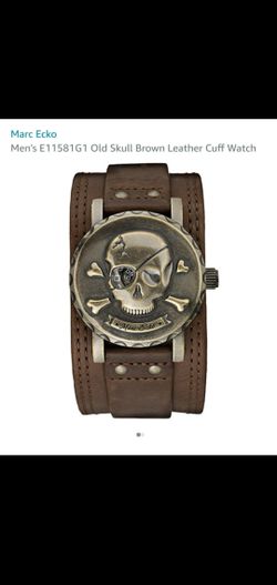 Mark Ecko Skull watch w/ leather strap