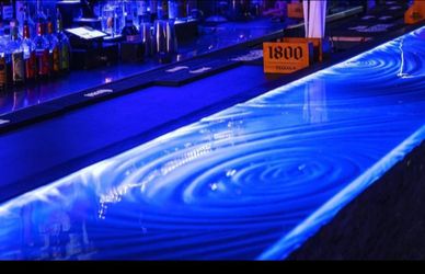 Custom Handmade Glass Bar Countertop