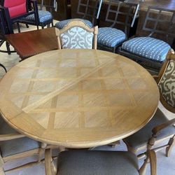 Thomasville Dining Table And Custom Chairs 