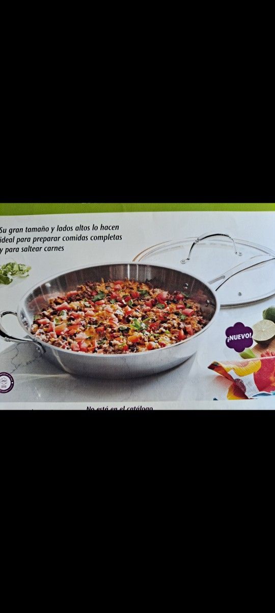 SARTEN DE 14" DE ACERO INOXIDABLE TRI PLY PRINCESS HOUSE🫒🌻