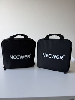 NEEWER 2-Light LED Video/Photography Lighting Kit + Stands & Batteries