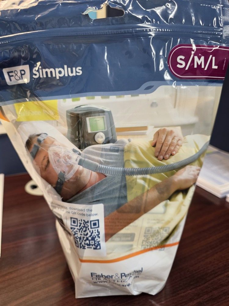 F&P Simplus Full Face Mask With Tube For CPAP Machine