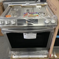 SLIDE IN STAINLESS STEEL GAS SAMSUNG STOVE
