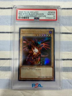 2023 Yu Gi Oh Red-Eyes Black Dragon 25th An Ultra Rare Lim Ed LC01-EN006 PSA 10