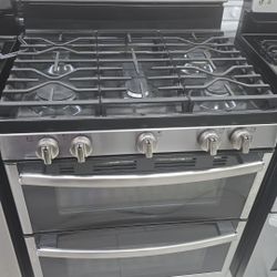 Ge Gas Stove 5 Burner 30 Inches Double Oven 