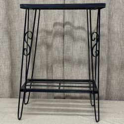 Vintage Black Metal Fish Tank Stand