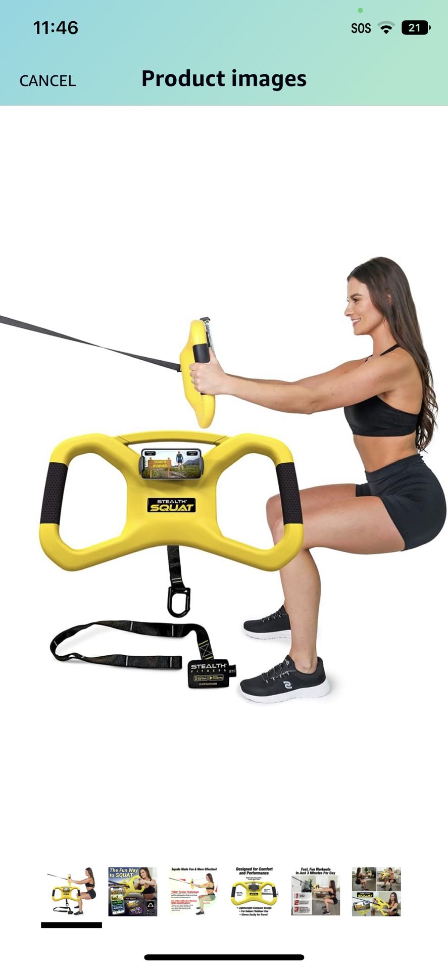 STEALTH Squat Trainer - Turn Fitness Into a Fun Game - Home Fitness Equipment & Full Body Workout - Get Lean Sculpted Legs & Glutes Playing Games on Y