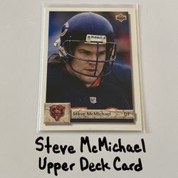 Steve McMichael Chicago Bears Hall of Fame DT Upper Deck Card. 