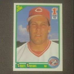 1990 Score Scott Bryant Cincinnati Reds #667 Rookie RC 1st Round Pick Baseball Card Vintage Collectible Trading Sports MLB Major League Pro
