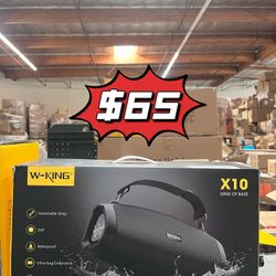 ❤️$65❤️ w-king  X10 120W Peak Power with Monstrous Bass. 2+2+3 Stereo Clarity, 45W peak subwoofer × 2, 15W peak tweeter × 2, passive radiator × 3. Enh