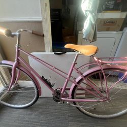 Pink cruiser bike 