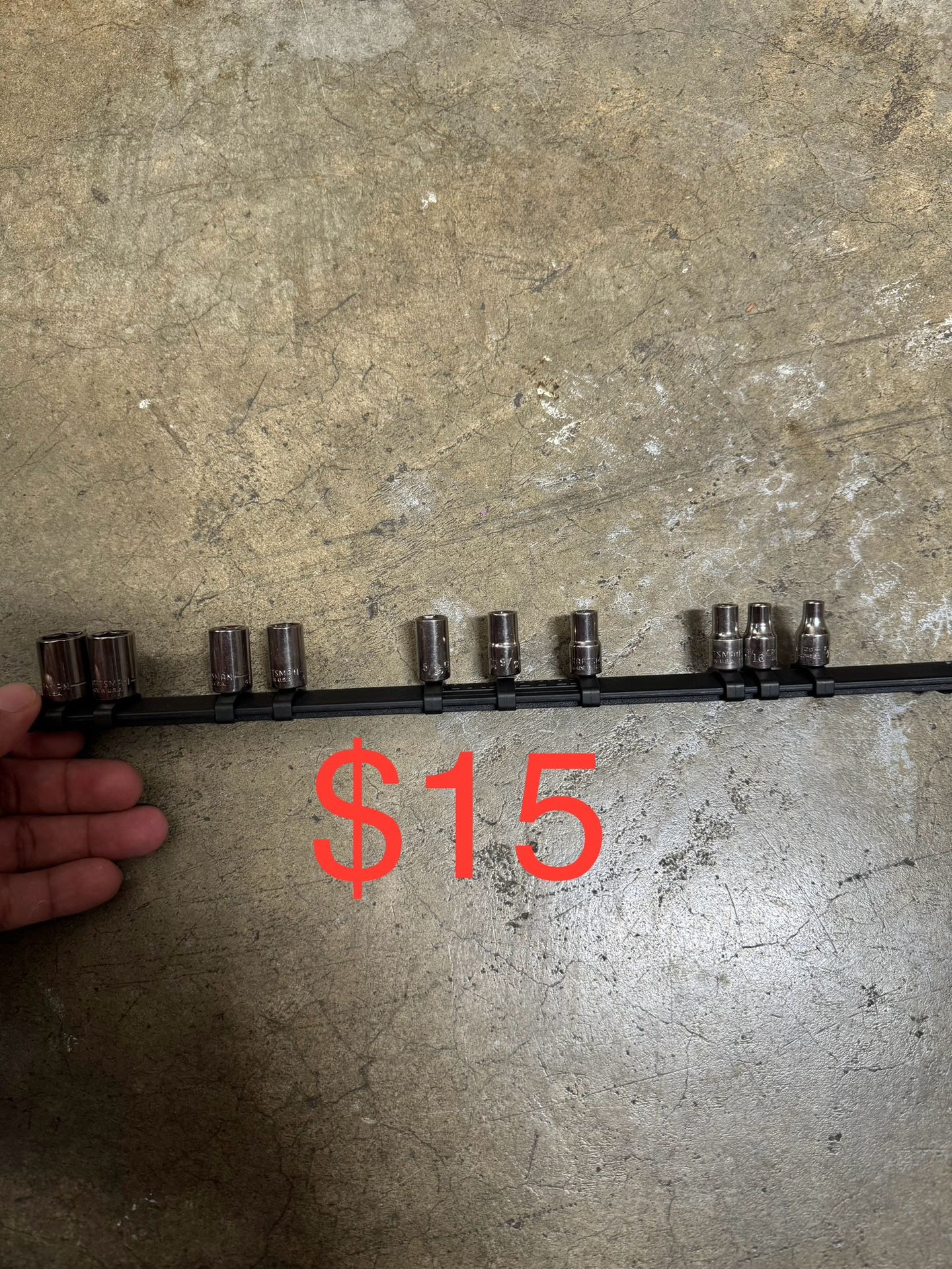 Craftsman 1/4 in. drive SAE 6 Point Socket Set 10 pc