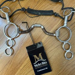 Myler 3-Ring Combination Bit With 5" Shank And Sweet Iron Ported Barrel (MB 33, Level 3)
