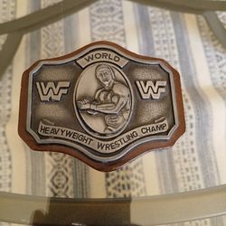Hulk hogan Leather Belt Buckle Rare! 