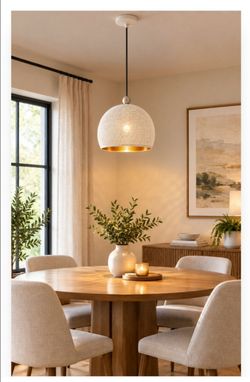 LIVEX White Dome Pendant, Indoor Hardwired Wall Switch
