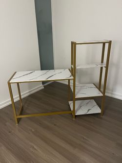 White & Gold Desk