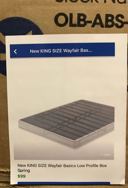 Brand New King Size Box Spring from Wayfair