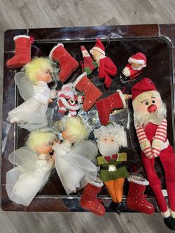 Vintage angels and Santa Claus