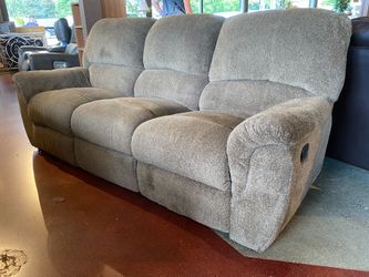Neutral 3-Seater Manual Recliner Sofa