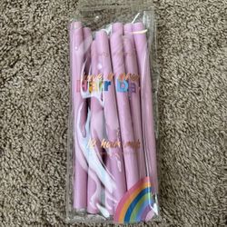 12 Pink Hair Rods – Never Used