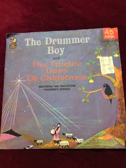 Cricketone Children's Chorus - The Drummer Boy/The Twelve days Of Christmas (with picture sleeve) - NM9/EX8 - 45 rpm Records