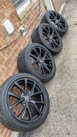 18” Audi Rims And like New Tires 5x112 Bolt Pattern 