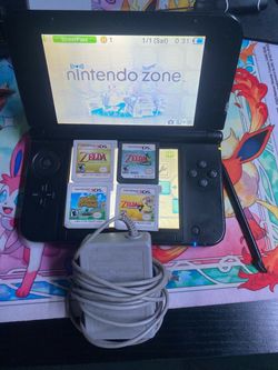 Nintendo 3DS XL Bundle (Repair/Parts) + 3 Zelda & Animal Crossing Games