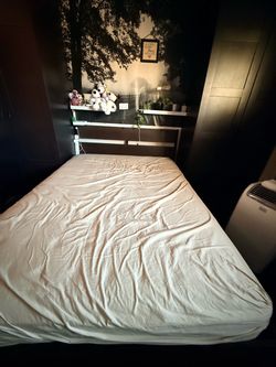Queen size bed frame with Sealy Mount Auburn 13” coil mattress