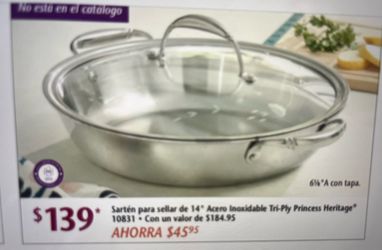 Sartén de 14” Tri-ply