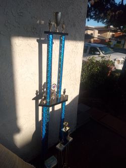 TROPHY 🏆 TROPHIES 6 FEET TALL only 160!! & The ,2 feet one is only 40betta hurry