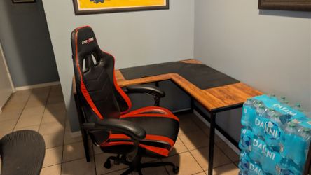 Computer desk and chair